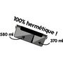 Voir la diapositive 2 : PEBBLY Boîte alimentaire en verre rectangulaire compartiment