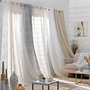 Voir la diapositive 5 : Paris Prix Rideau Voilage à Œillets  Amazia  140x240cm Blanc