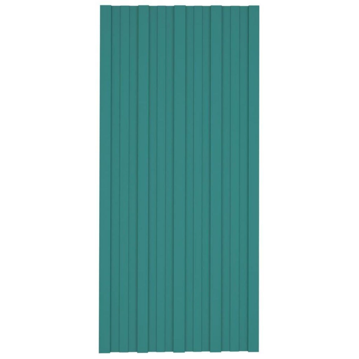 VIDAXL Panneaux de toiture 12 pcs Acier galvanise Vert 100x45 cm