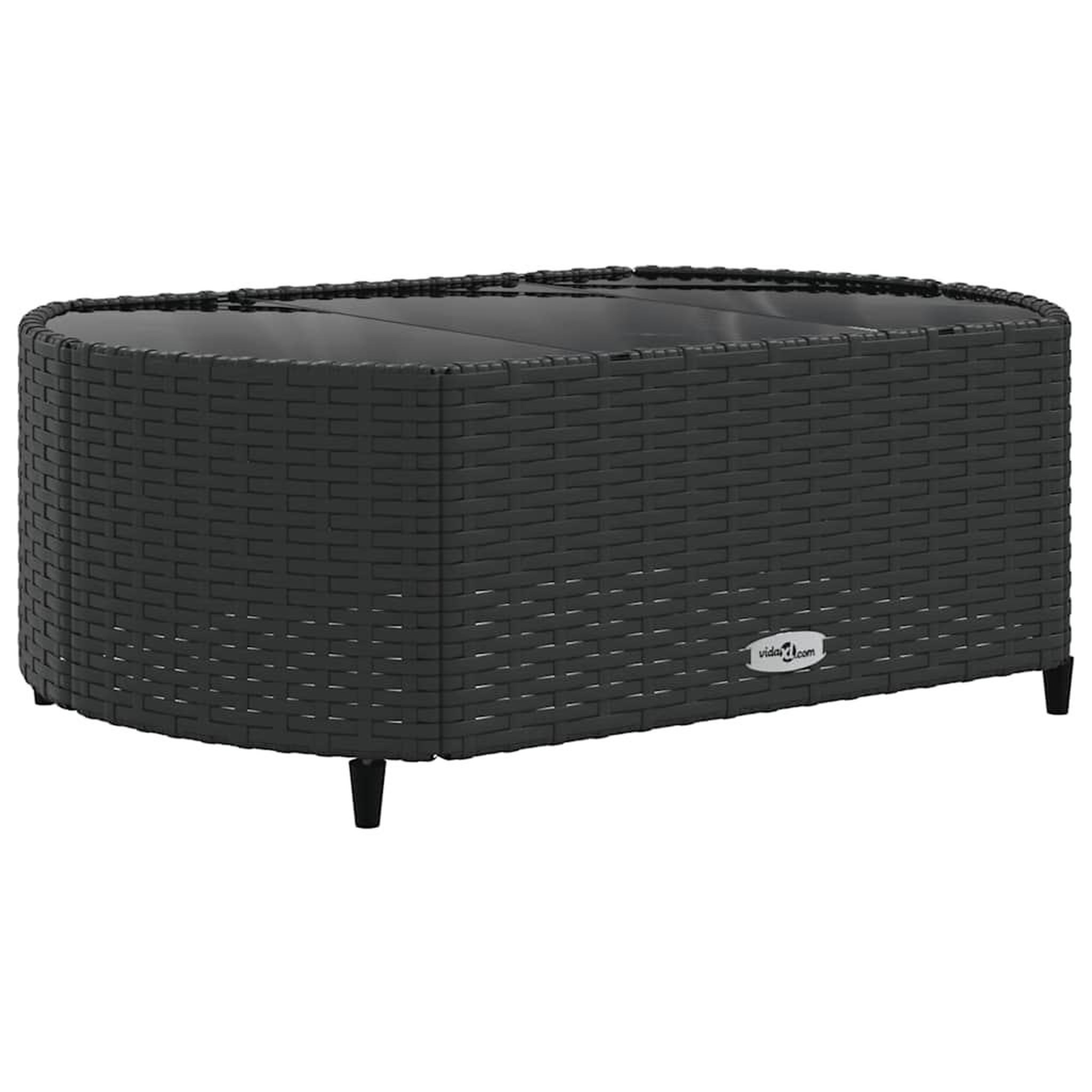 Voir la diapositive 5 : VIDAXL Salon de jardin 4 pcs avec coussins noir resine tressee