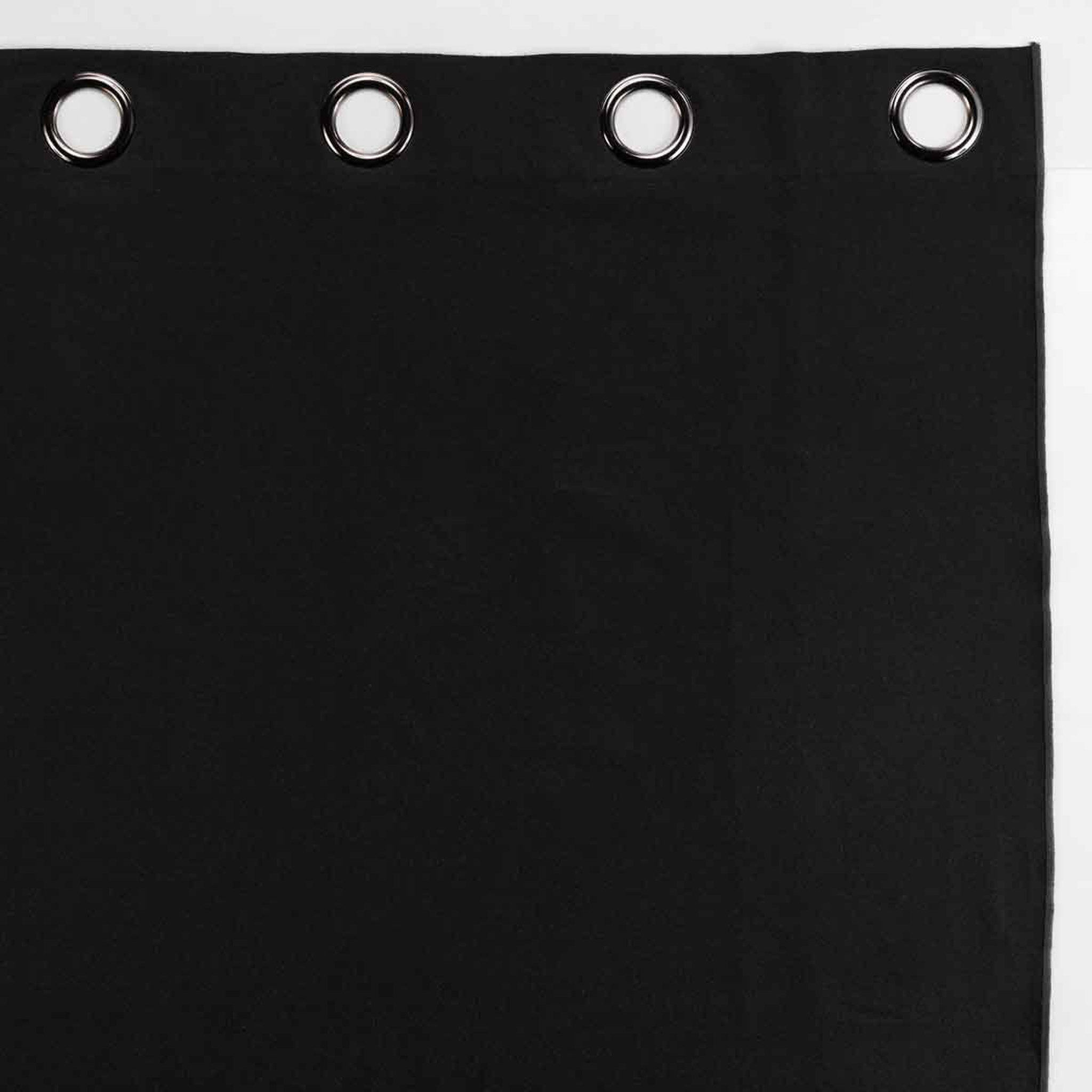 Voir la diapositive 3 : Douceur d'Intérieur Rideau à œillets  mistraline  140x240cm noir