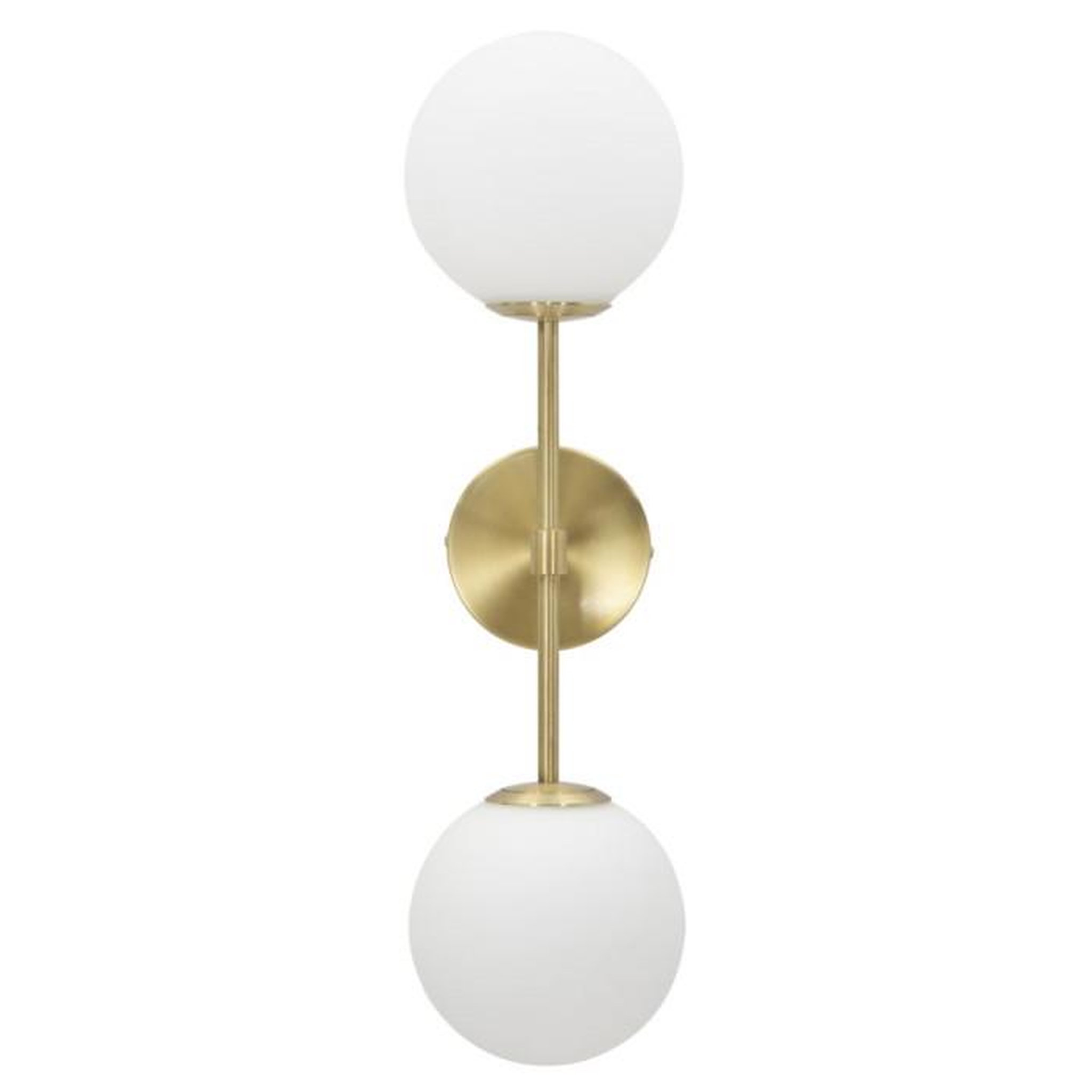 Voir la diapositive 2 : Paris Prix Applique Murale 2 Sphères  Glamy Doppia  55cm Blanc & Or