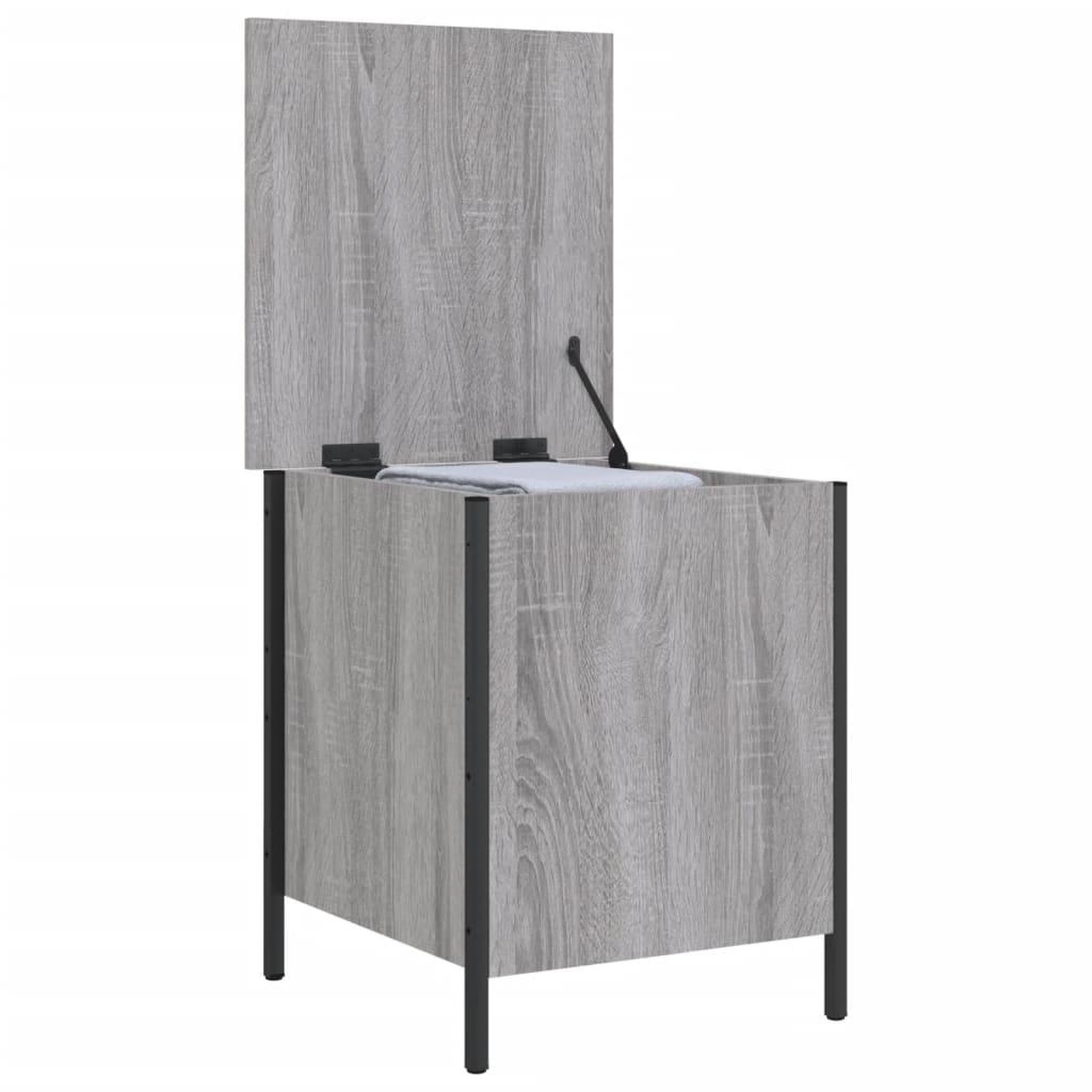 Voir la diapositive 5 : VIDAXL Banc de rangement sonoma gris 40x42,5x50 cm bois d'ingenierie