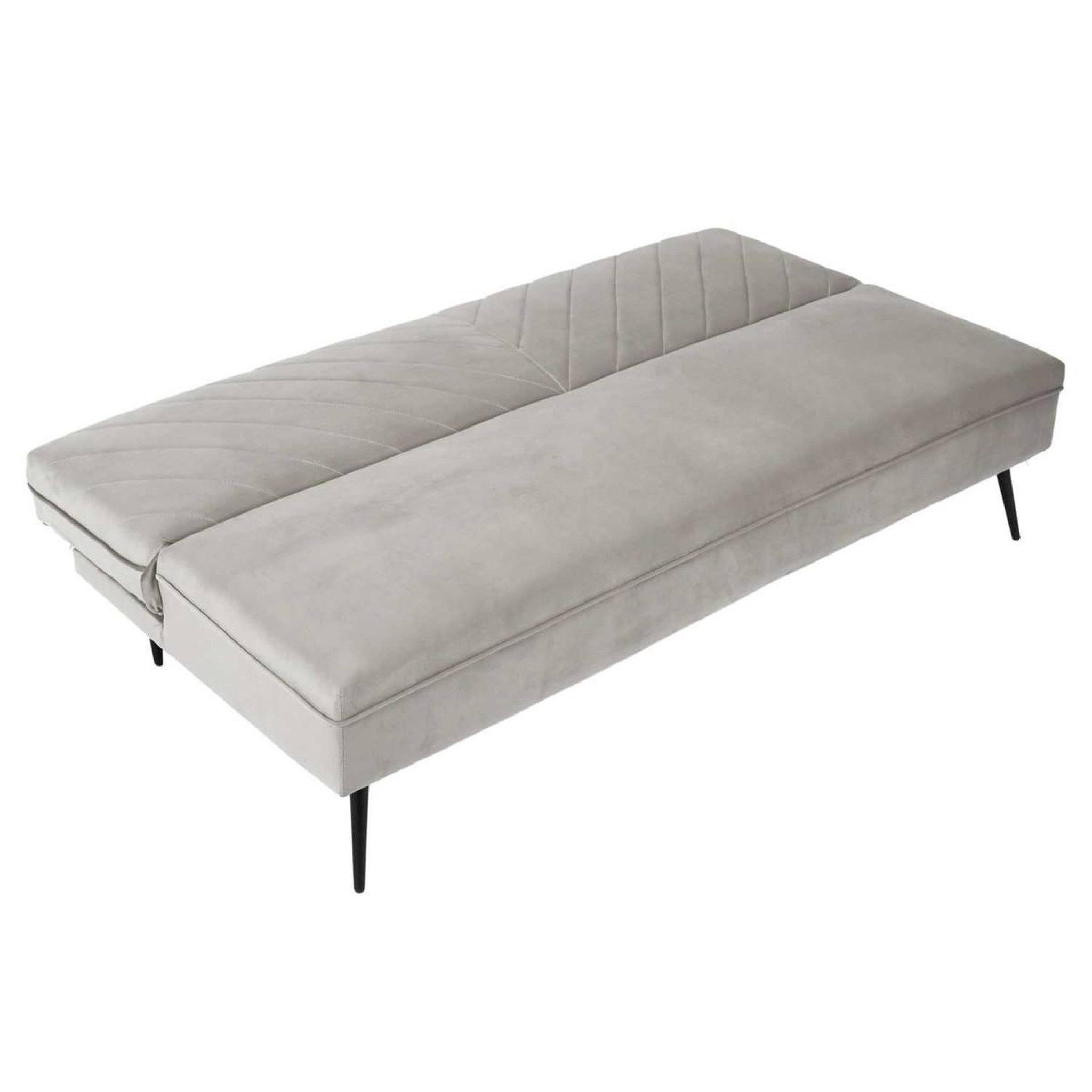 Voir la diapositive 6 : The Home Deco Factory Canapé convertible 2 places  diane  168cm gris clair