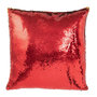 Voir la diapositive 1 : Paris Prix Coussin Déco Réversible  Sequin  45x45cm Rouge & Or