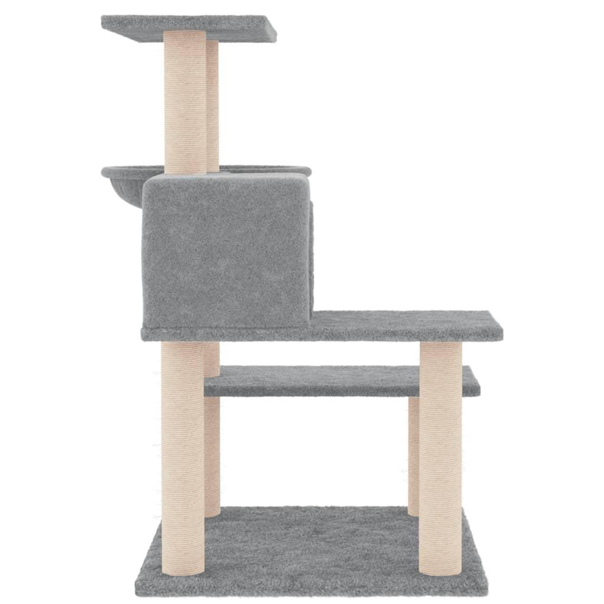 Voir la diapositive 4 : VIDAXL Arbre a chat avec griffoirs en sisal gris clair 82,5 cm
