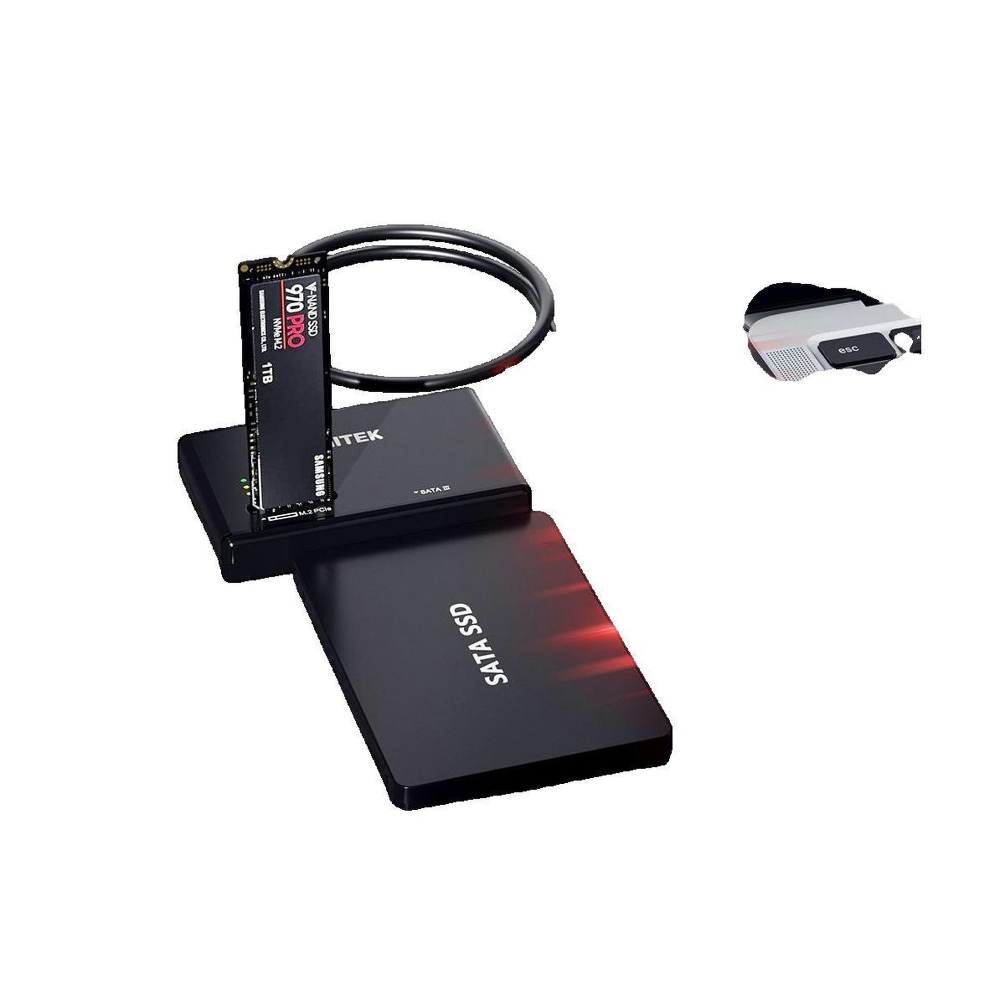 Voir la diapositive 3 : Unitek Adaptateur USB-C Unitek USB-C vers SATA/NVMe