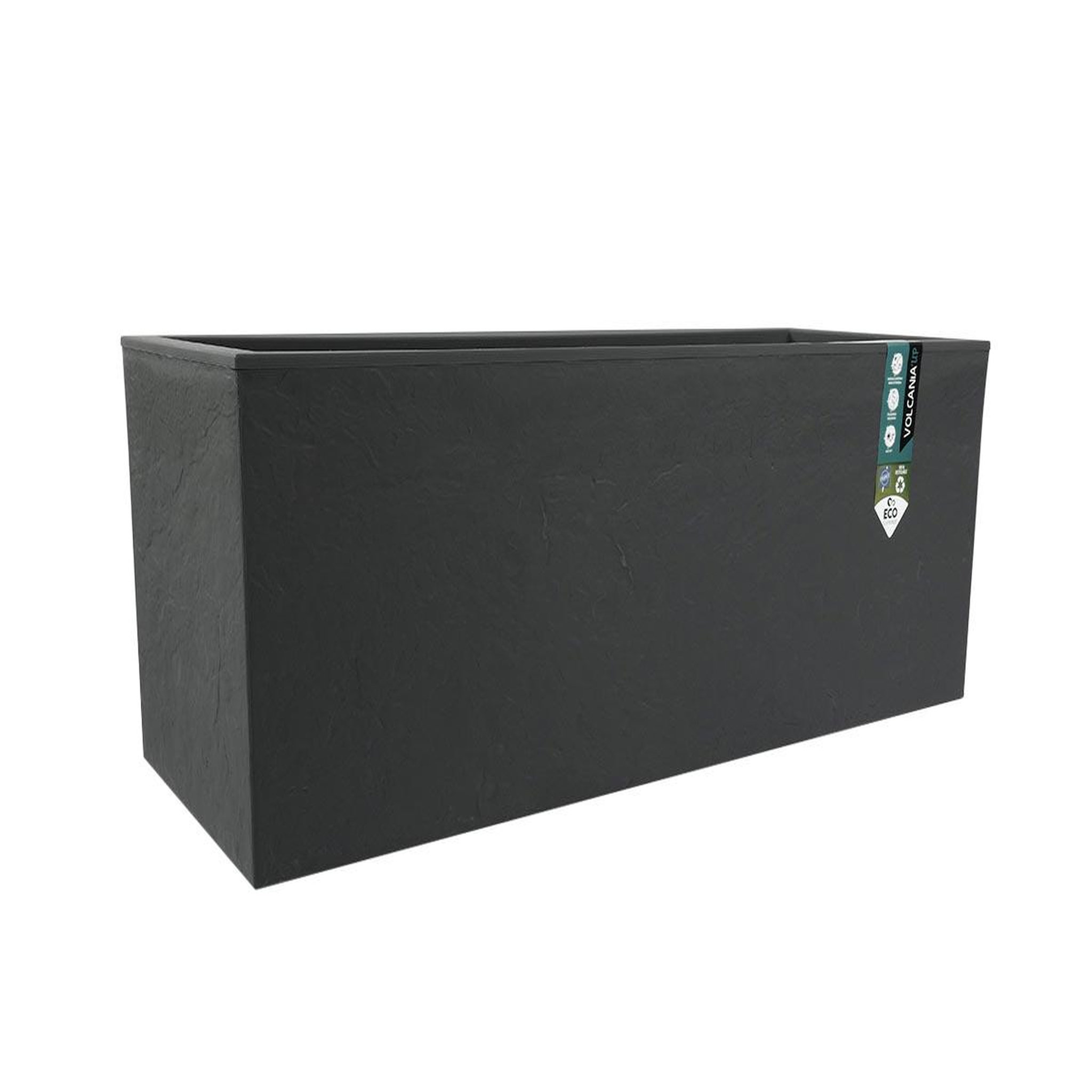Voir la diapositive 2 : Eda Jardinière rectangulaire volcania up effet pierre 57 l anthracite - eda