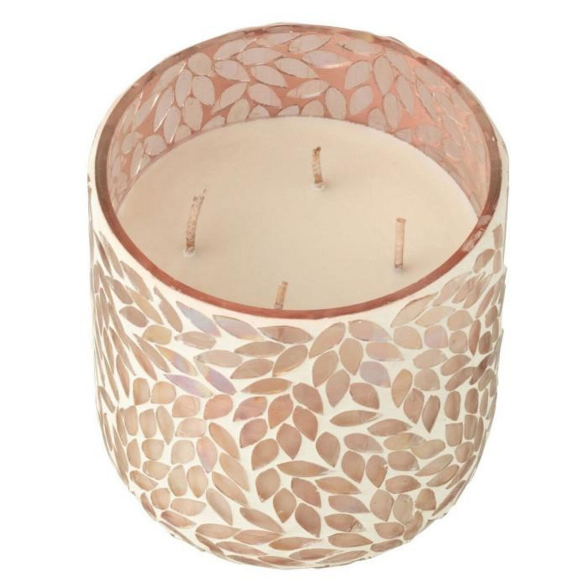 Paris Prix Bougie Parfumée Mosaïque  Cyra  15cm Tender Rose