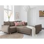 Voir la diapositive 3 : BEST MOBILIER Lena - canapé d'angle convertible - avec coffre - style scandinave - 5 places - gauche