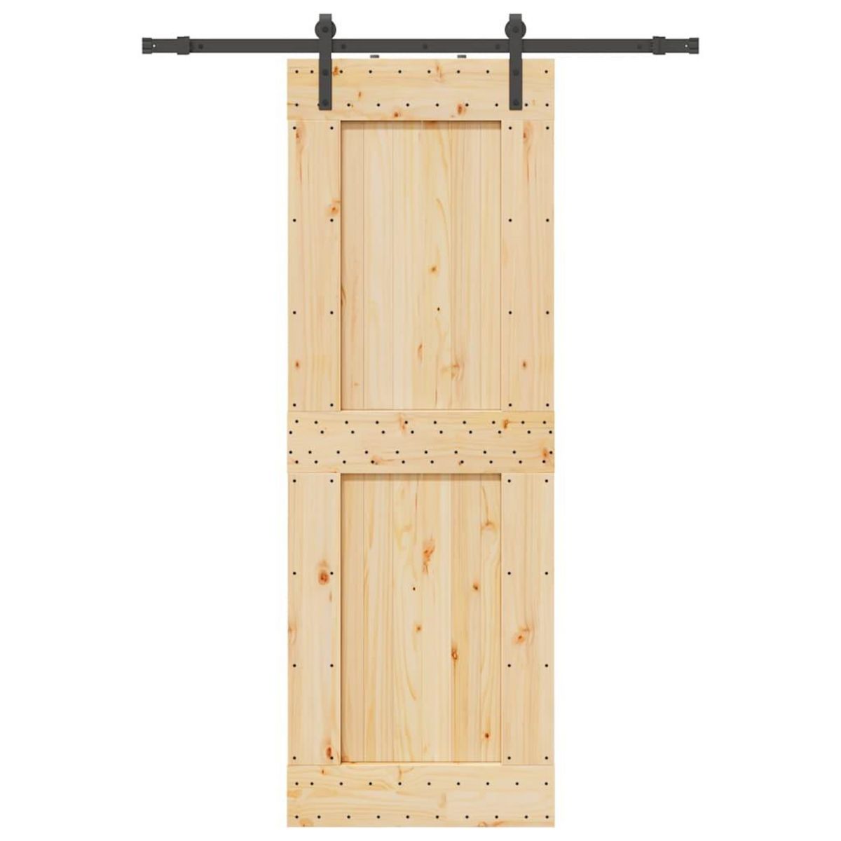 VIDAXL Porte coulissante et kit de quincaillerie 80x210 cm pin massif