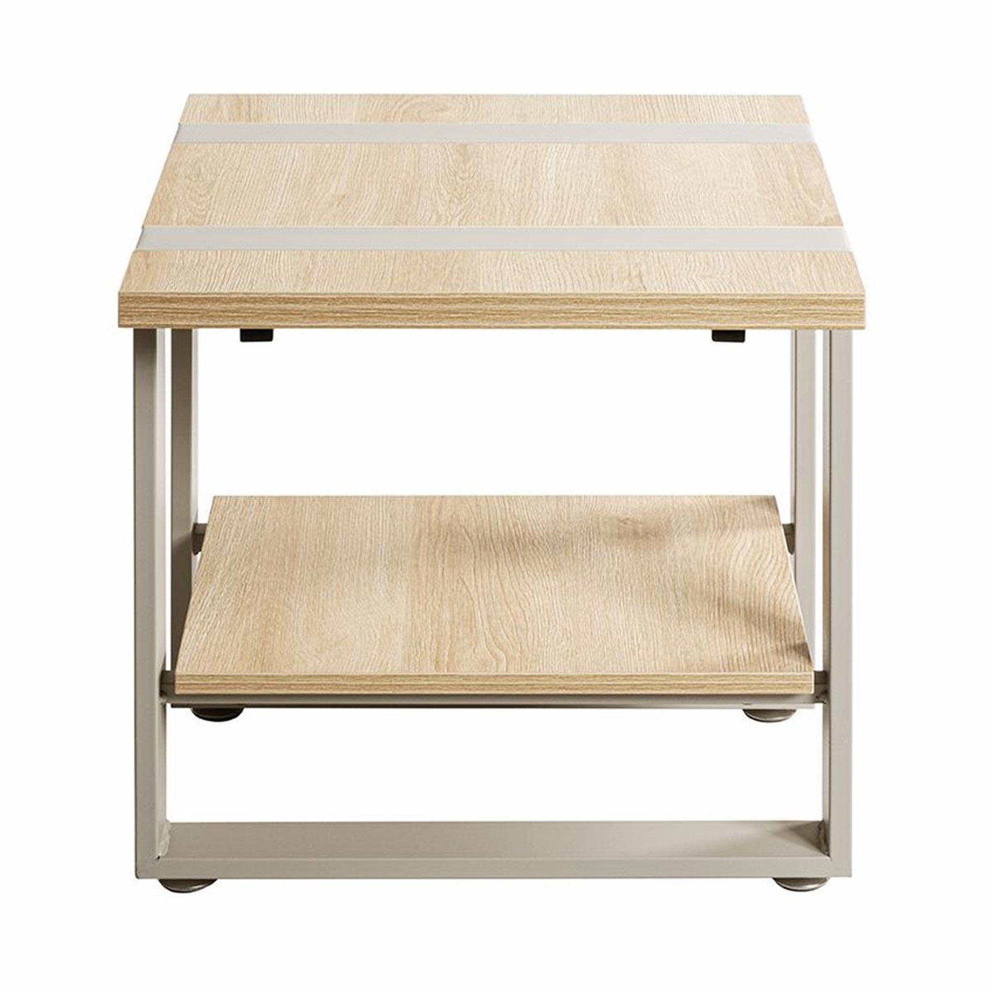 Voir la diapositive 3 : Paris Prix Table d'appoint 2 niveaux  evy  45cm naturel & gris