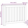 Voir la diapositive 6 : VIDAXL Cache-radiateur gris beton 104x20x82 cm bois d'ingenierie
