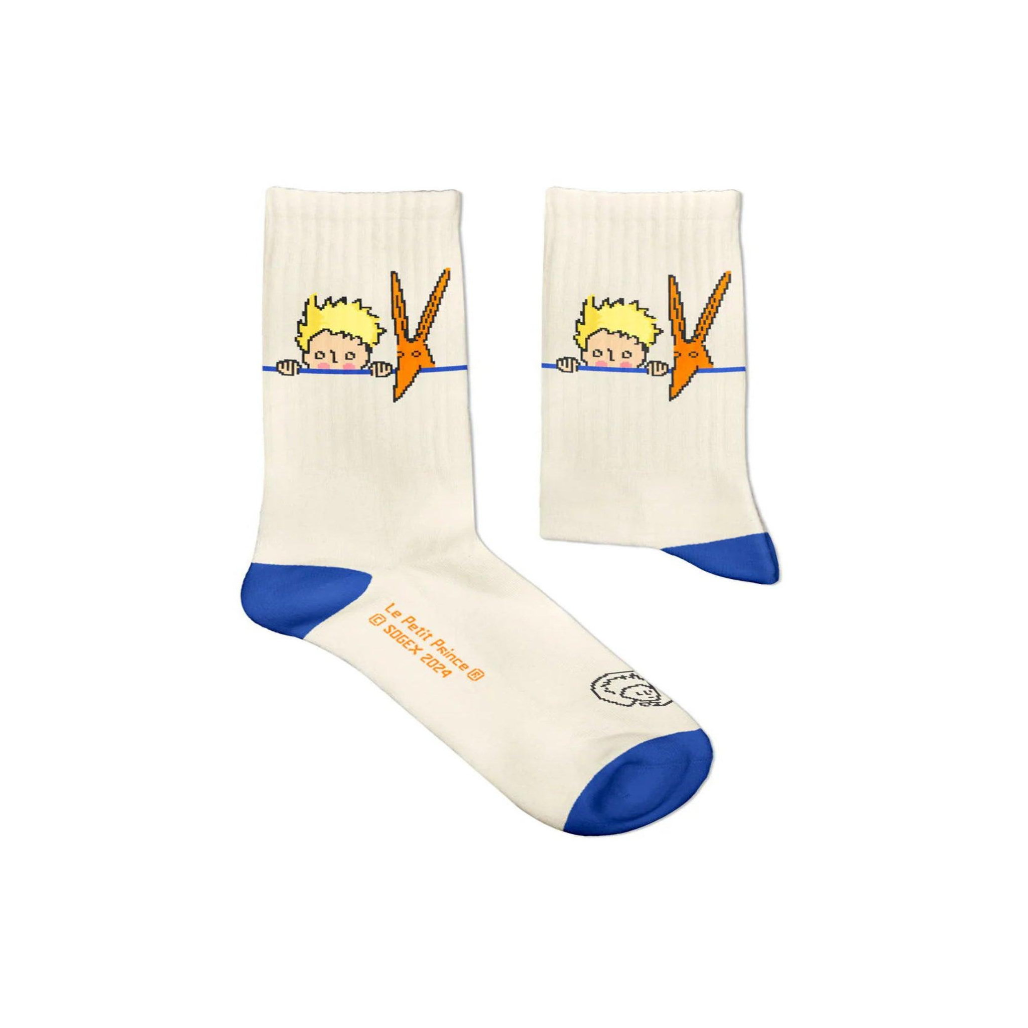 SOCK AFFAIRS Chaussettes sport aventures, le petit prince. Coloris disponibles : Blanc