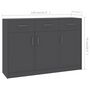 Voir la diapositive 6 : VIDAXL Buffet Gris 110x30x75 cm Bois d'ingenierie