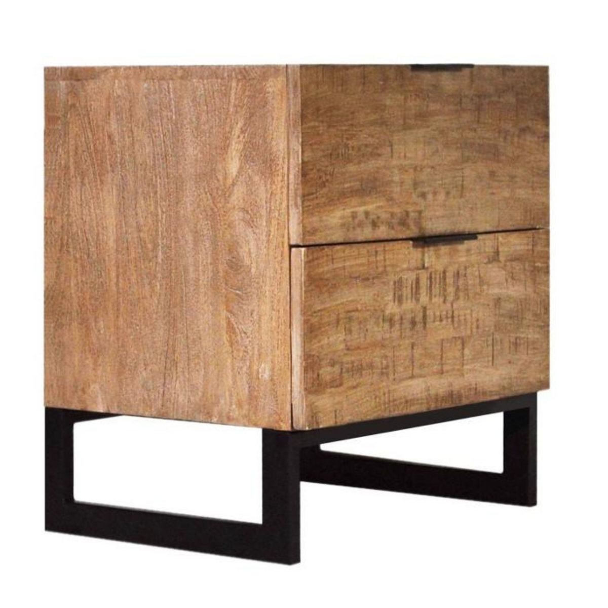 Paris Prix Table de Chevet 2 Tiroirs  Bolta  55cm Naturel