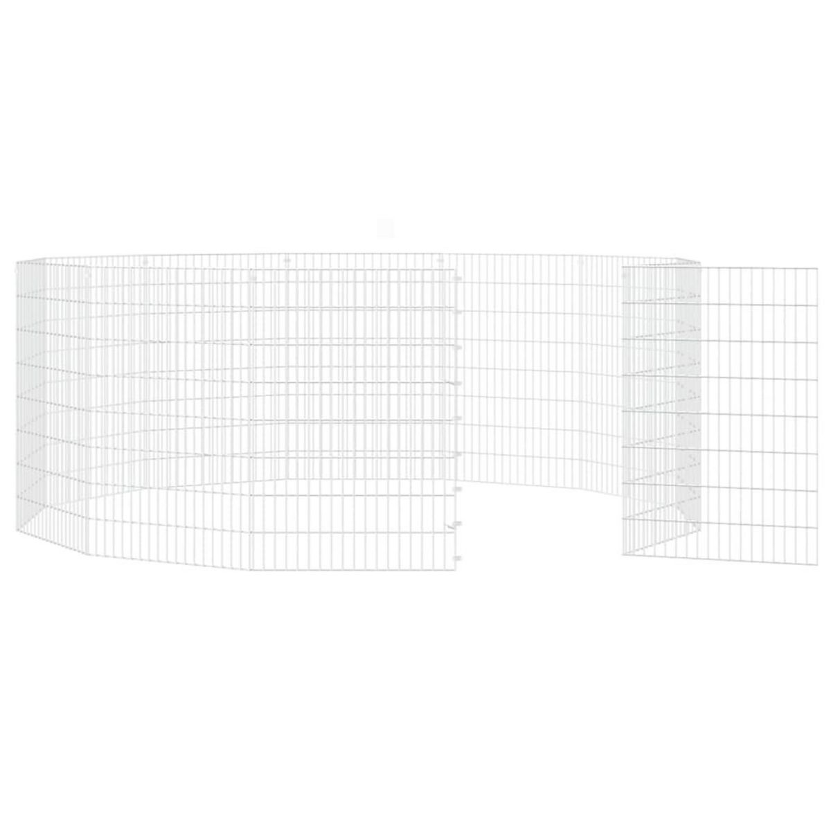 VIDAXL Enclos d'animaux en liberte 12 panneaux 54x80 cm fer galvanise