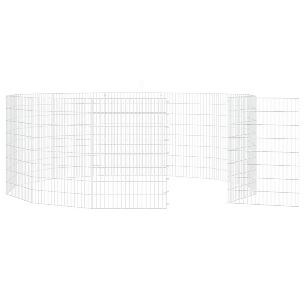 VIDAXL Enclos d'animaux en liberte 12 panneaux 54x80 cm fer galvanise