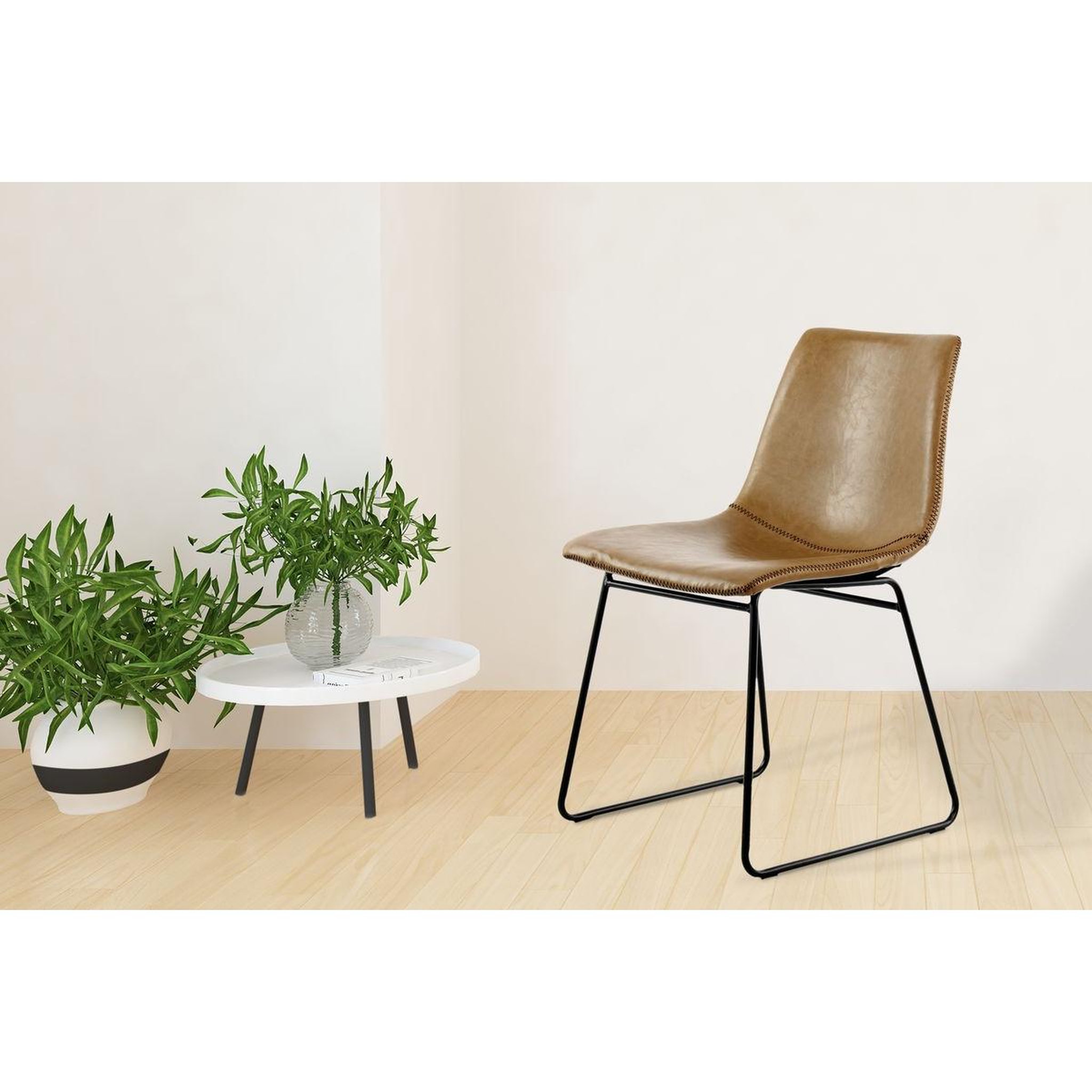 Voir la diapositive 3 : Paris Prix Lot de 2 chaises design  caila  82cm marron clair