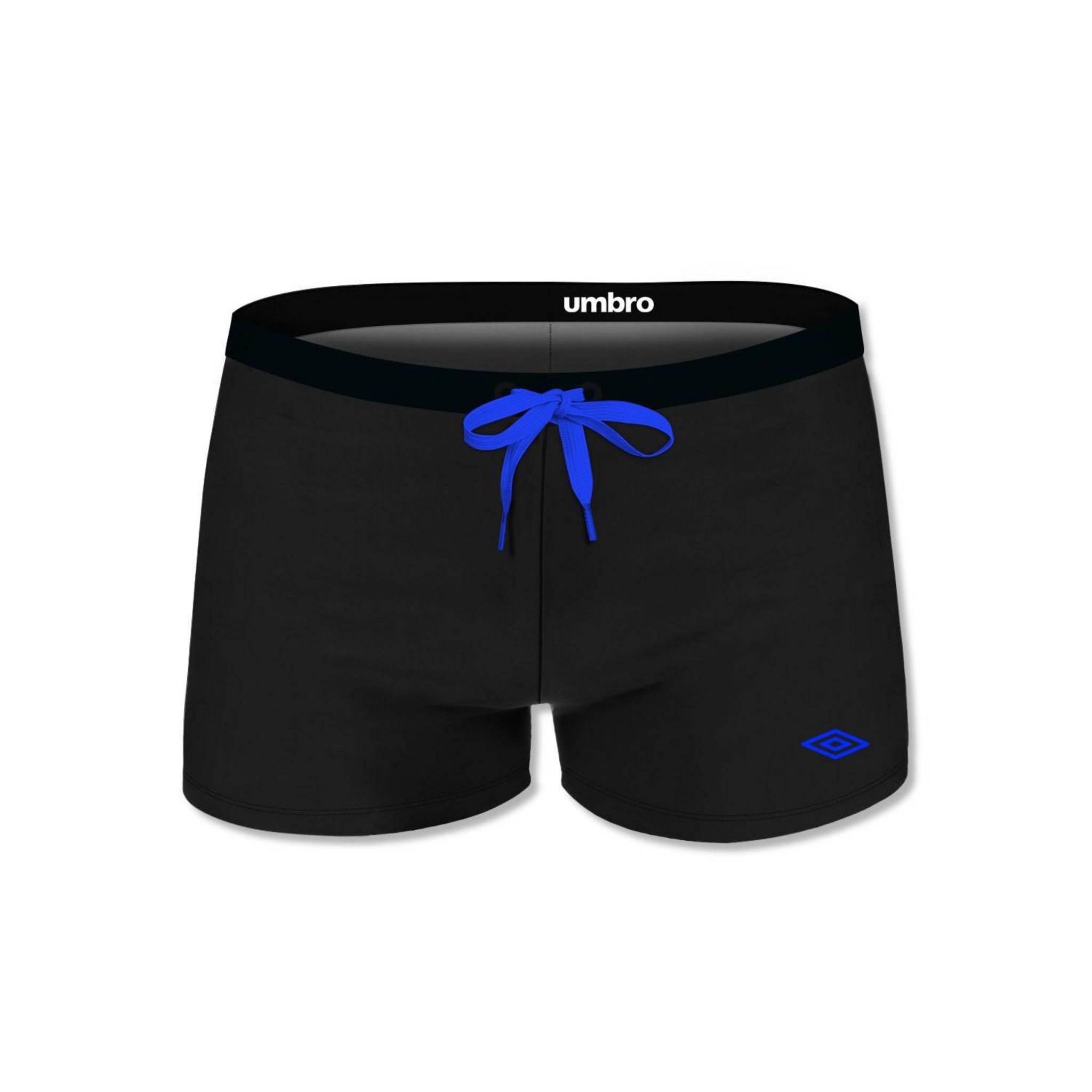 UMBRO Boxer de bain homme uni avec logo rubber print. Coloris disponibles : Noir