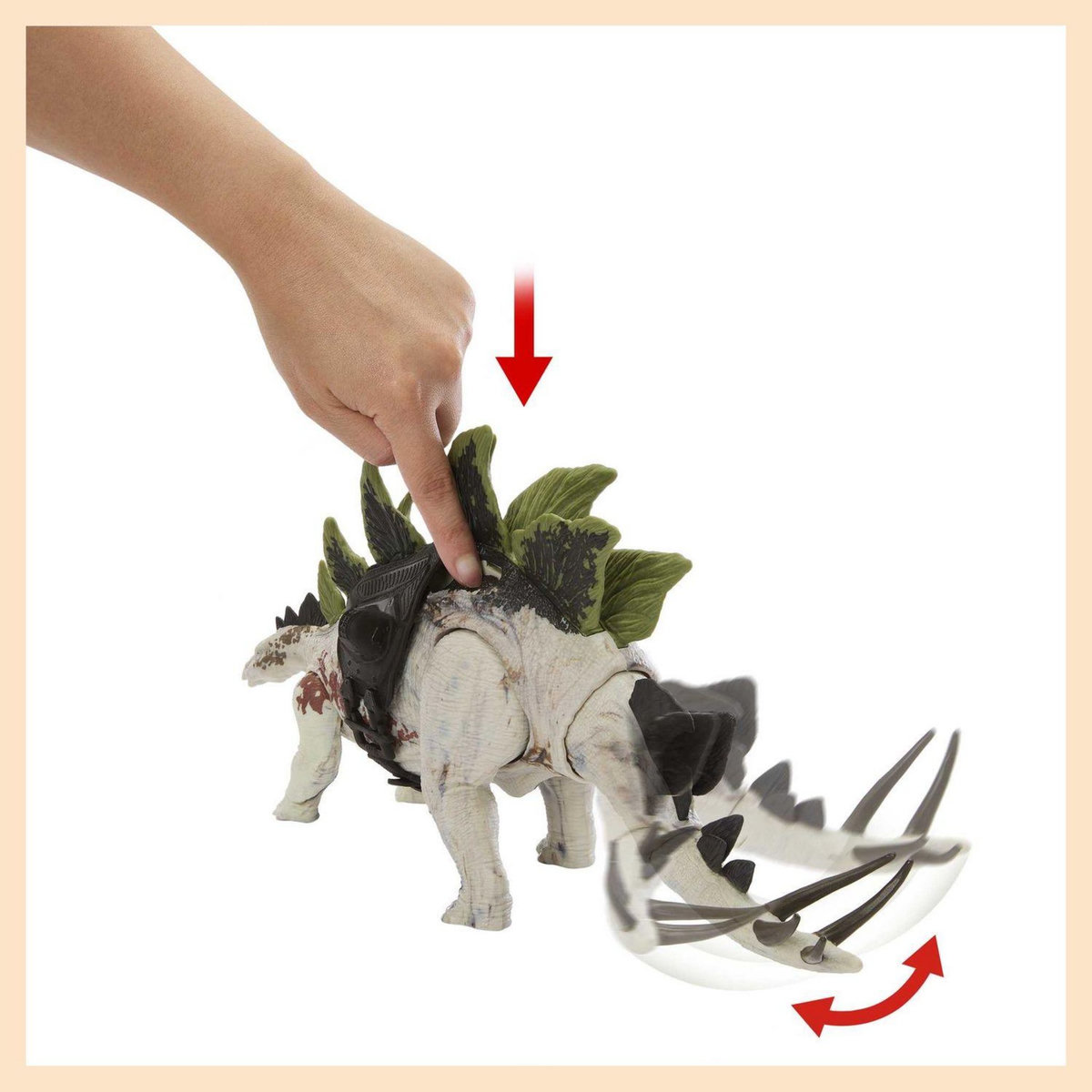 JURASSIC WORLD Figurine Méga Action Dinosaure Stégosaure - Jurassic World