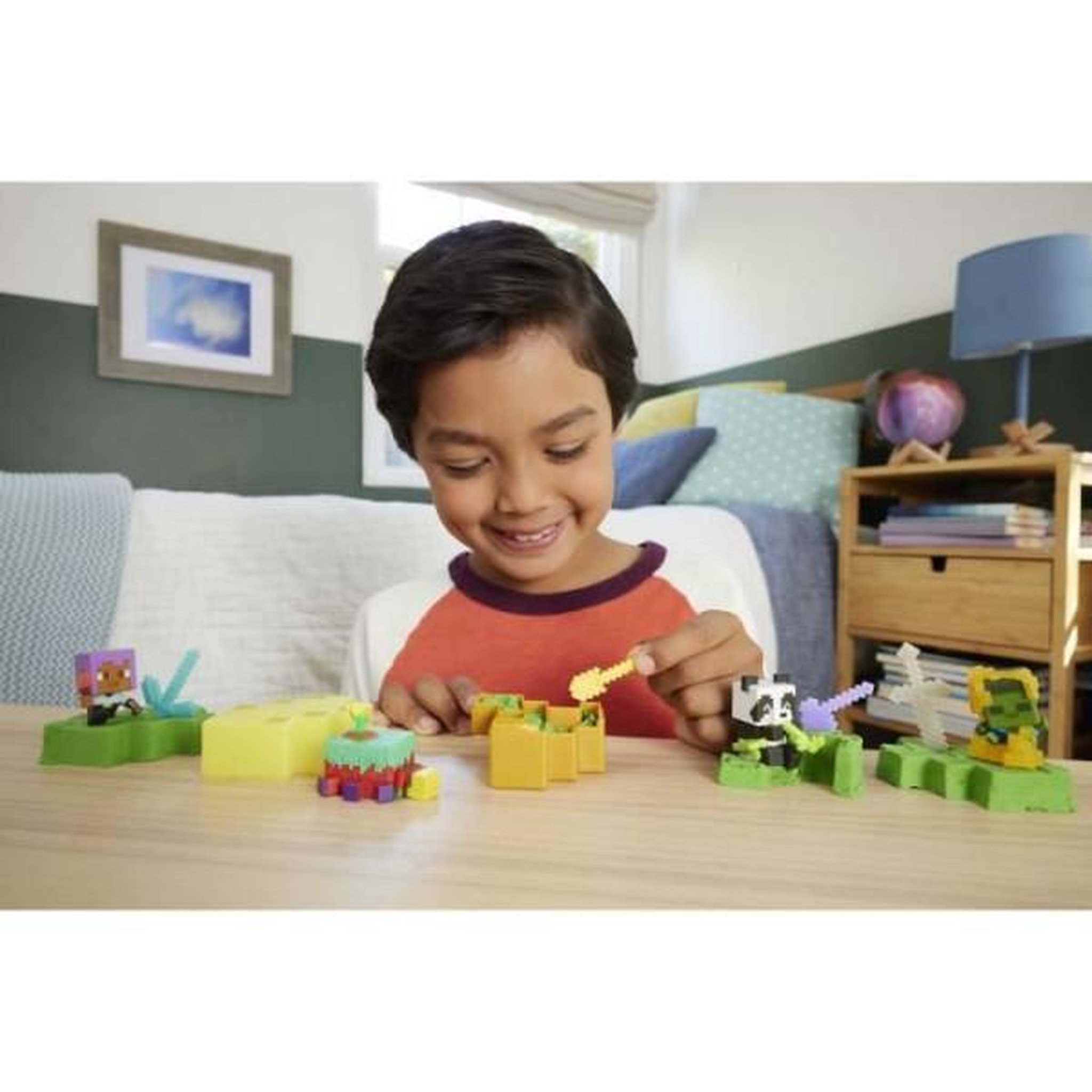 Voir la diapositive 3 : MATTEL Minecraft-Mini-Tetes Modulables - Assortiment de figurines - Minecraft - HTK99 (modele aléatoire)
