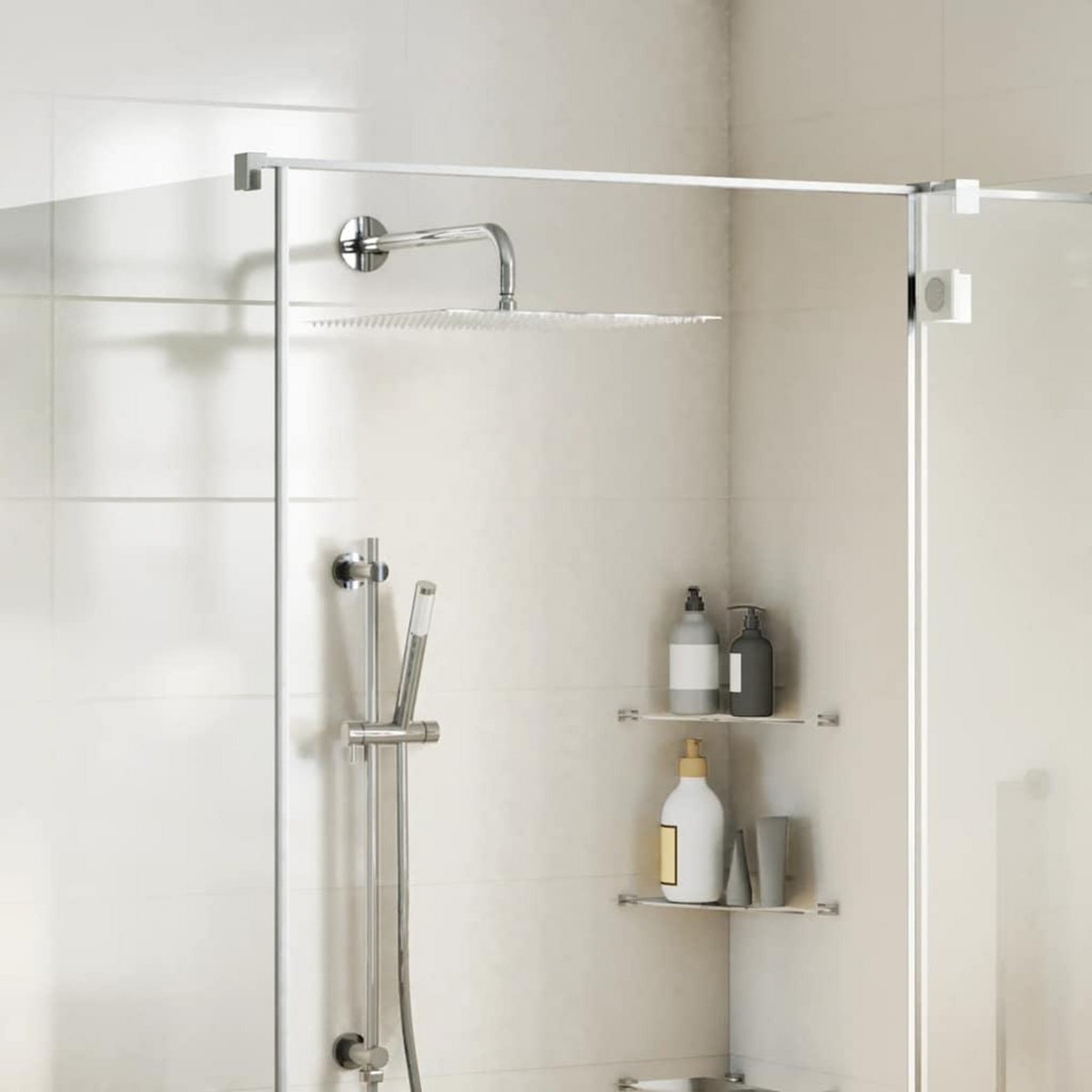 VIDAXL Pomme de douche pluie acier inoxydable 304 40x40 cm carree