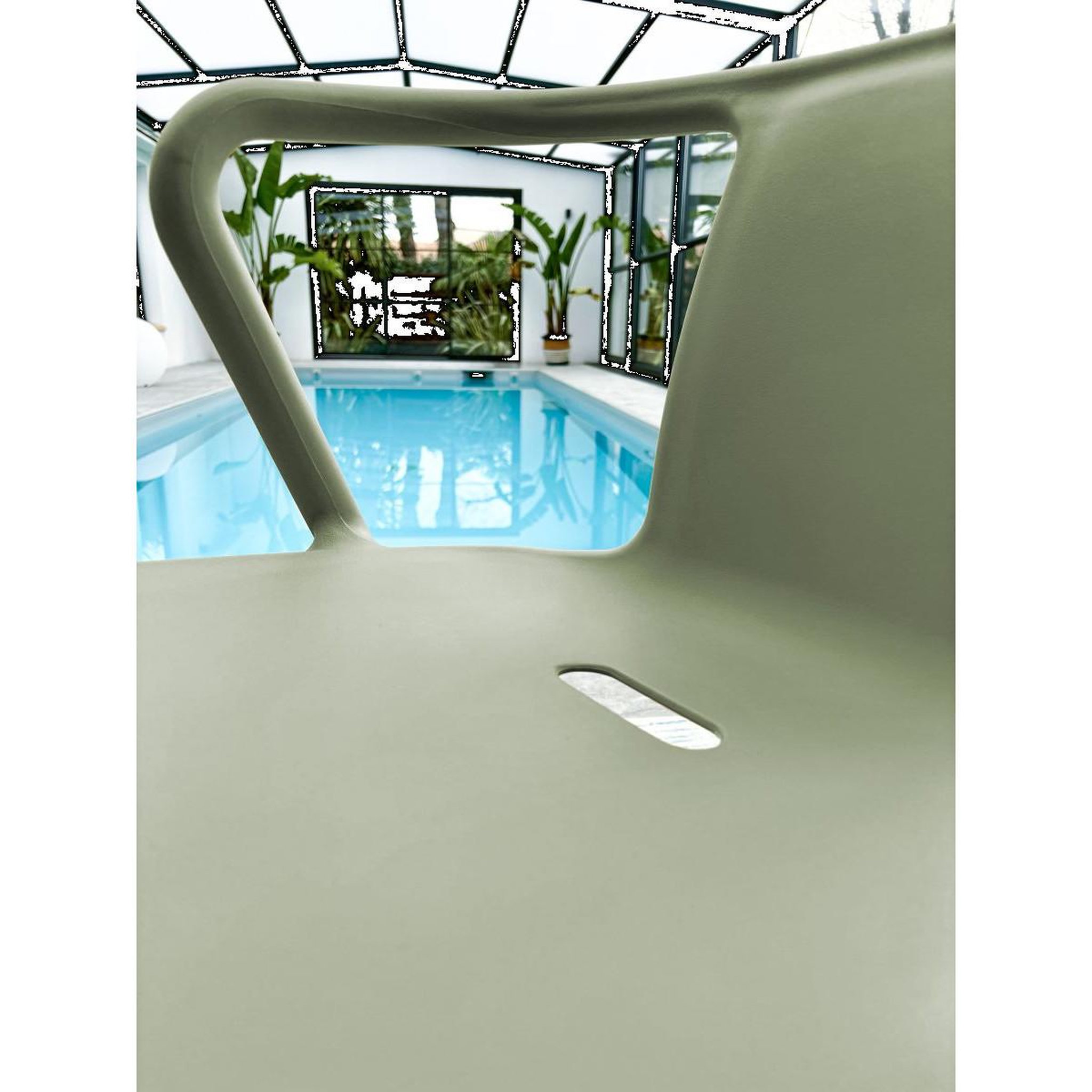 Voir la diapositive 4 : Paris Prix Lot de 2 fauteuils de jardin empilables  diego  72cm vert olive