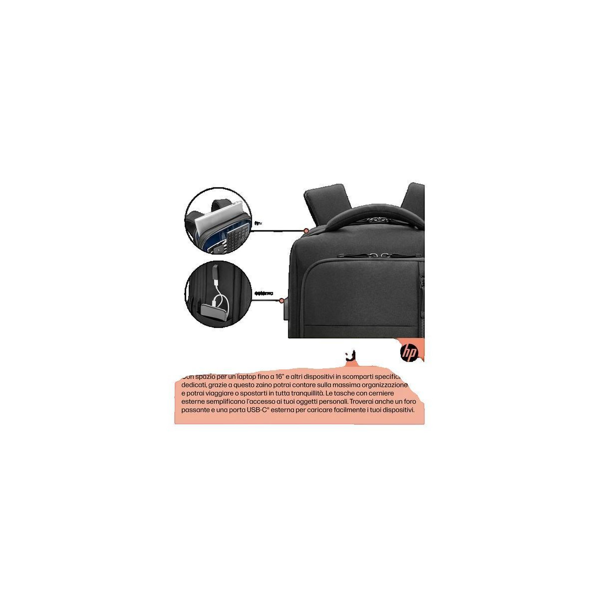 Voir la diapositive 3 : HP Sac à dos HP Renew Executive noir