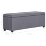 Voir la diapositive 6 : VIDAXL Banc avec compartiment de rangement 116 cm Gris clair Polyester