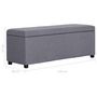 Voir la diapositive 6 : VIDAXL Banc avec compartiment de rangement 116 cm Gris clair Polyester