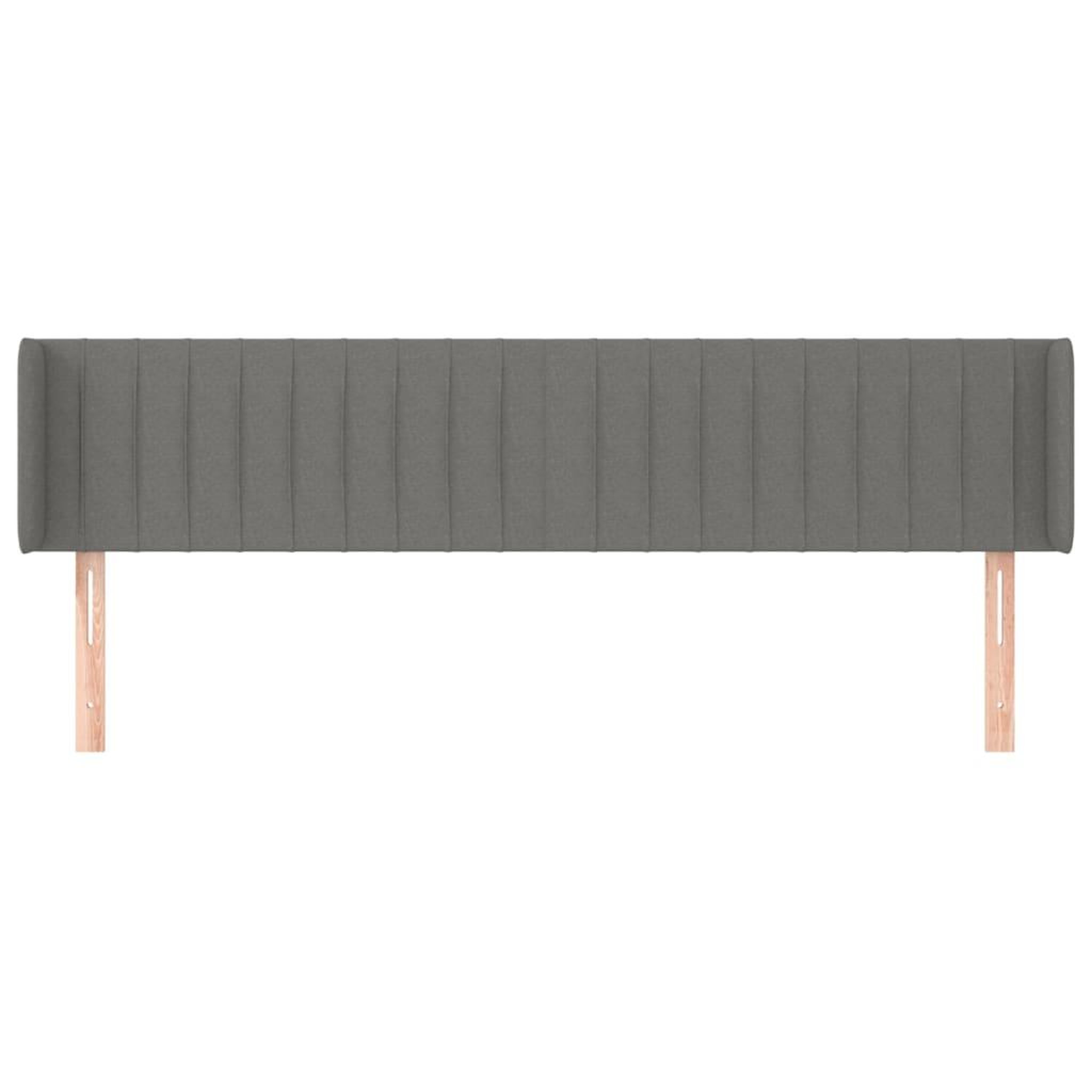 Voir la diapositive 3 : VIDAXL Tete de lit avec oreilles Gris fonce 163x16x78/88 cm Tissu