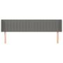 Voir la diapositive 3 : VIDAXL Tete de lit avec oreilles Gris fonce 163x16x78/88 cm Tissu