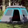 Voir la diapositive 1 : VIDAXL Tente de camping a dome 4 personnes bleu liberation rapide