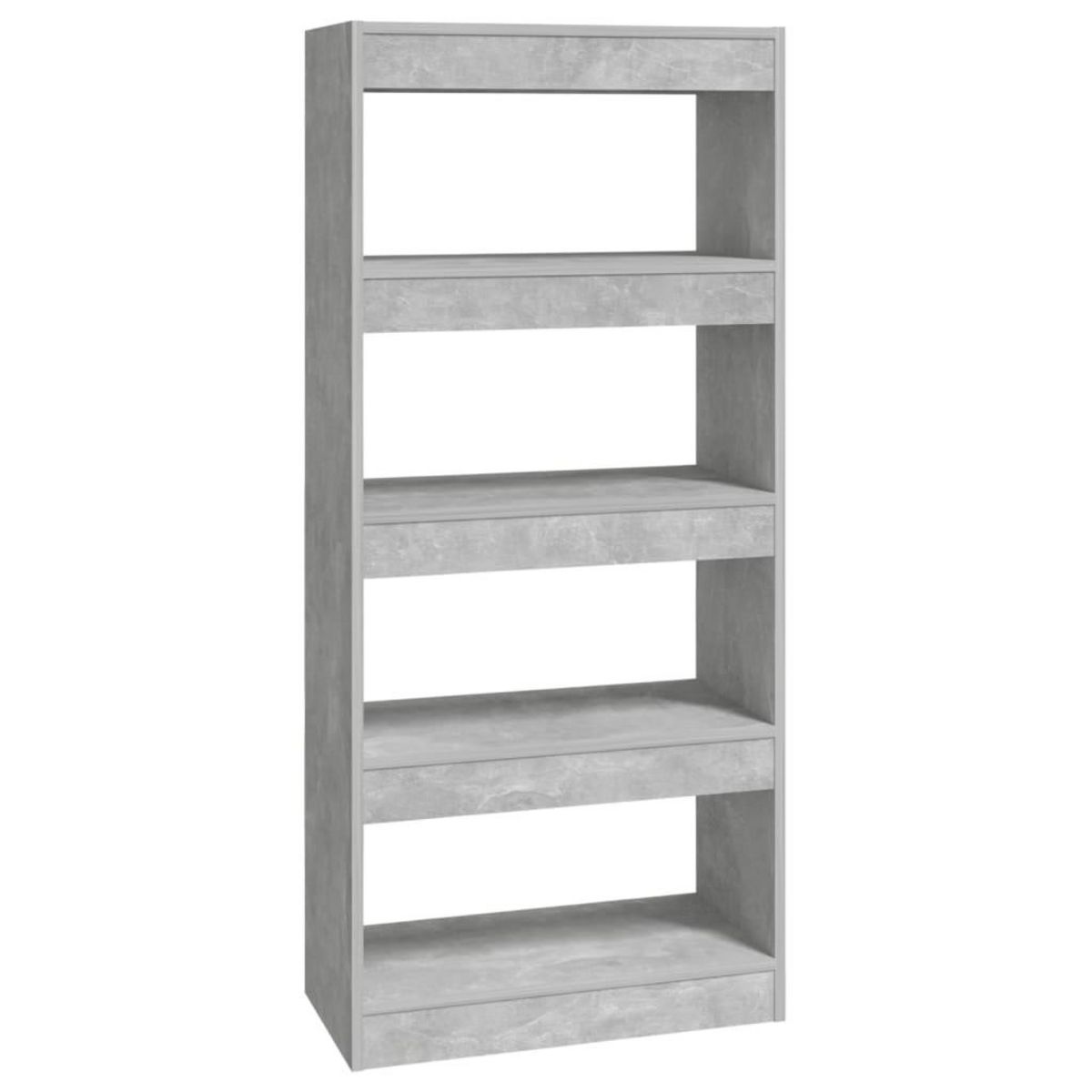 VIDAXL Bibliotheque/Separateur de piece Gris beton bois d'ingenierie