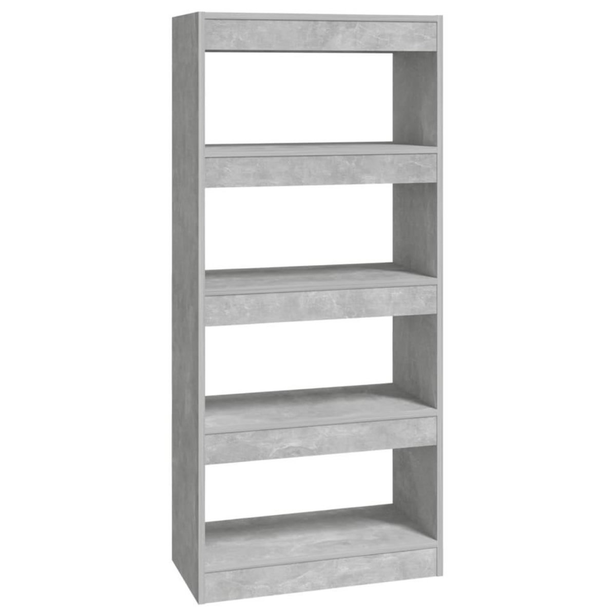 VIDAXL Bibliotheque/Separateur de piece Gris beton bois d'ingenierie