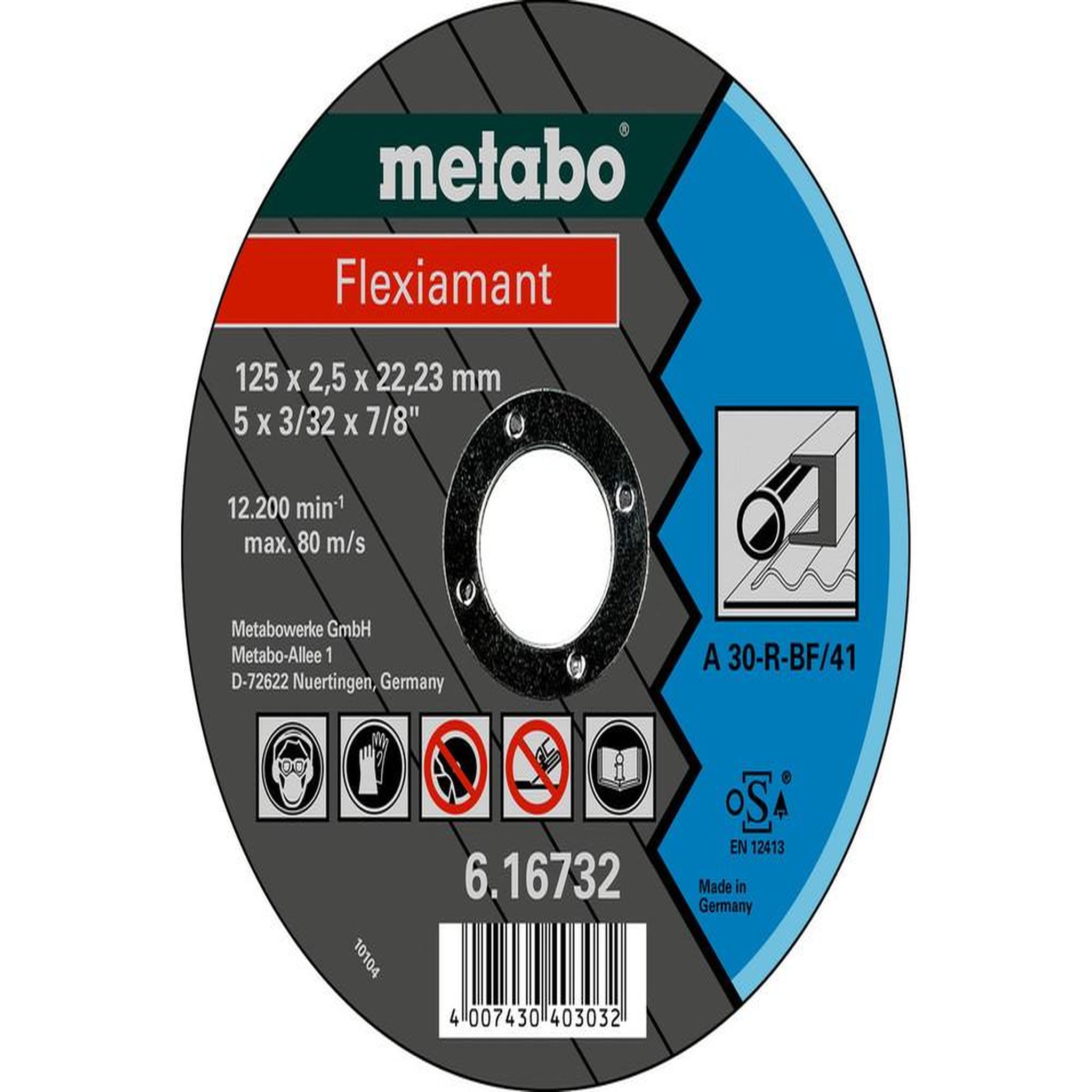 METABO SAS Meules de tronçonnage Flexiamant 125x2,5x22,2 acier