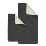 GUY LEVASSEUR Lot de 2 tapis de bain polyester 60x120cm + 50x80cm 60x120cm. Coloris disponibles : Jaune, Gris, Marron