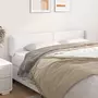 VIDAXL Tete de lit avec oreilles Blanc 183x23x78/88 cm Similicuir