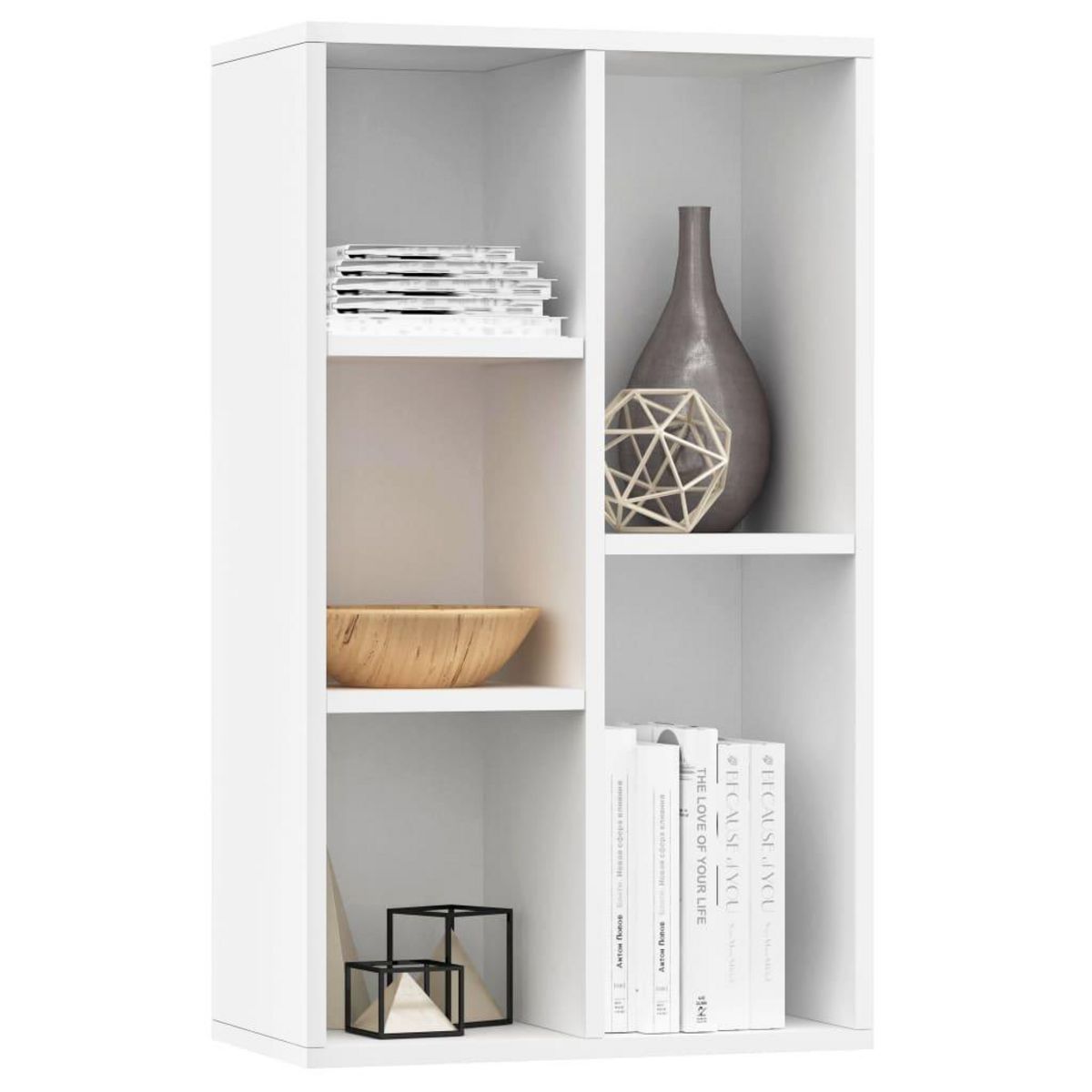 VIDAXL Bibliotheque/Buffet Blanc 50x25x80 cm Bois d'ingenierie