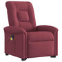 Voir la diapositive 4 : VIDAXL Fauteuil inclinable de massage Rouge bordeaux Tissu