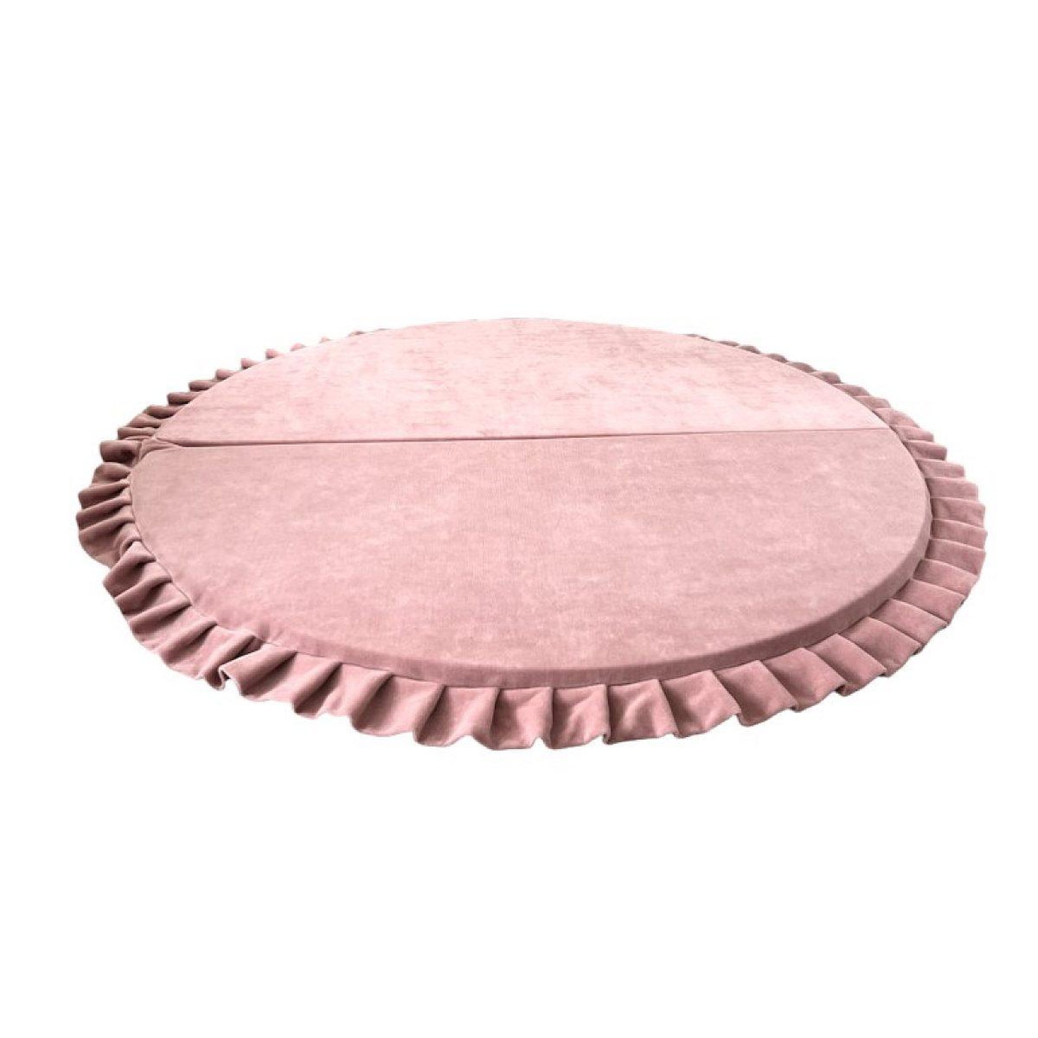 MONIO FOR KIDS Tapis de jeu pliable en velours 125 rond rose