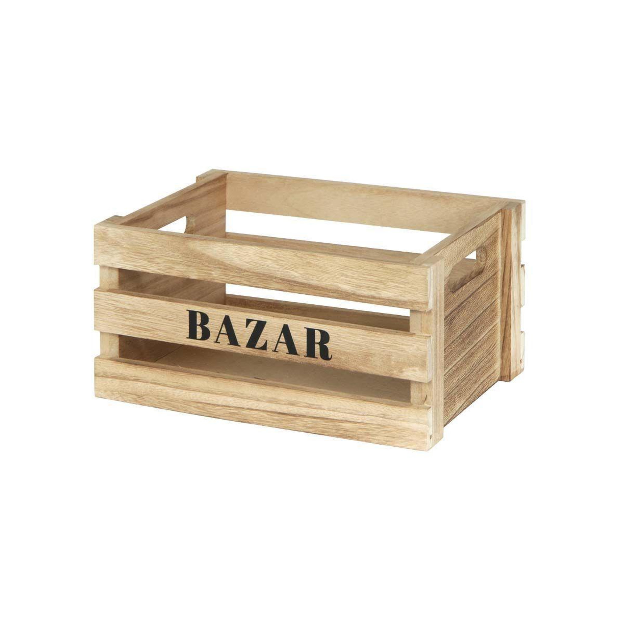 Voir la diapositive 3 : The Home Deco Factory Lot de 3 cagettes déco  bazar  40cm naturel