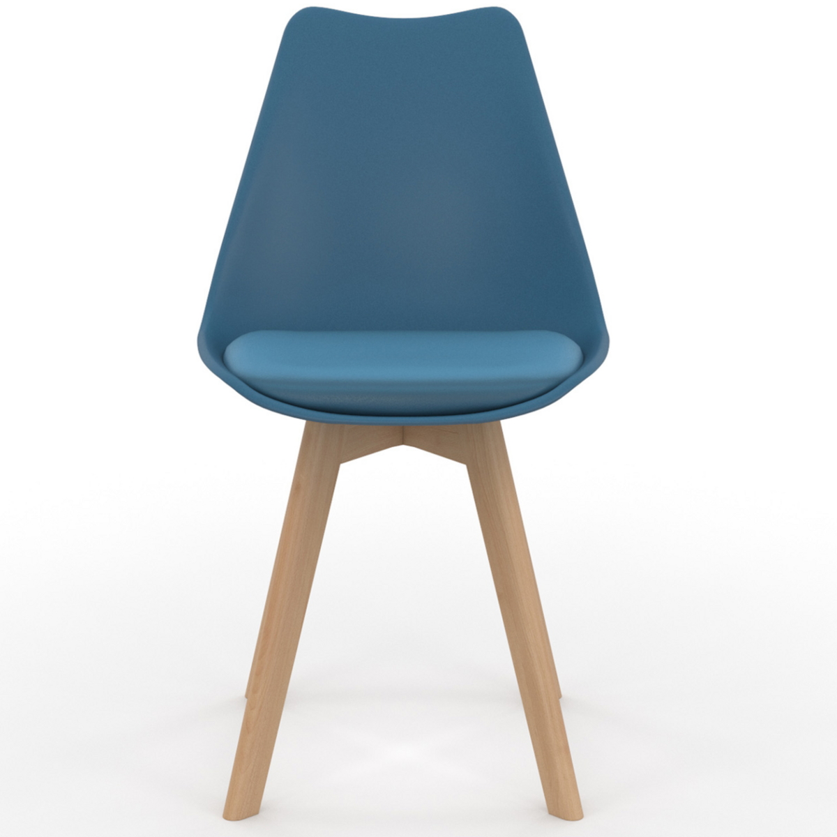 ID MARKET Lot de 6 chaises scandinaves SARA mix color bleu x2, gris clair, gris foncé x2, jaune