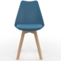 Voir la diapositive 3 : ID MARKET Lot de 6 chaises scandinaves SARA mix color bleu x2, gris clair, gris foncé x2, jaune