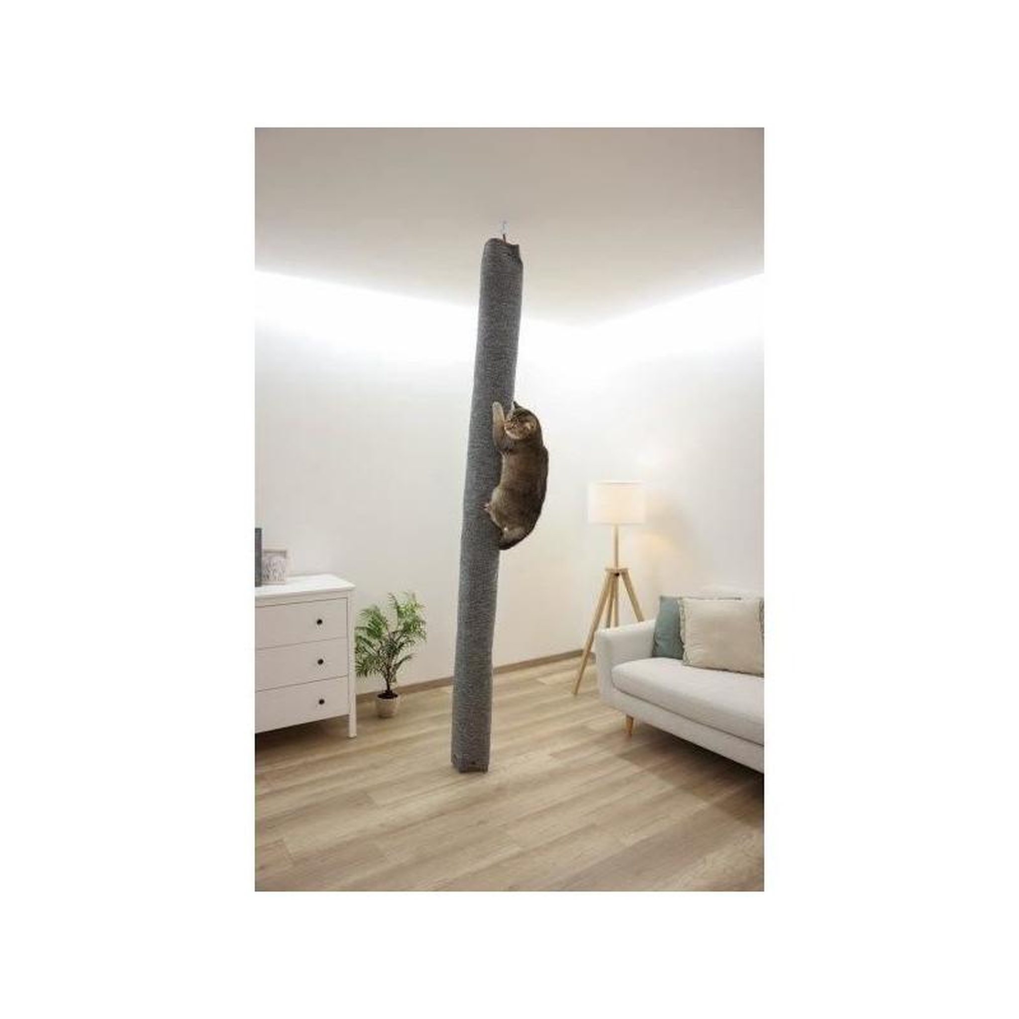 Voir la diapositive 6 : KERBL Sac a grimper pour chats - KERBL - CARPET - 16 x 16 x 240 cm - Fixation plafond - Polyester
