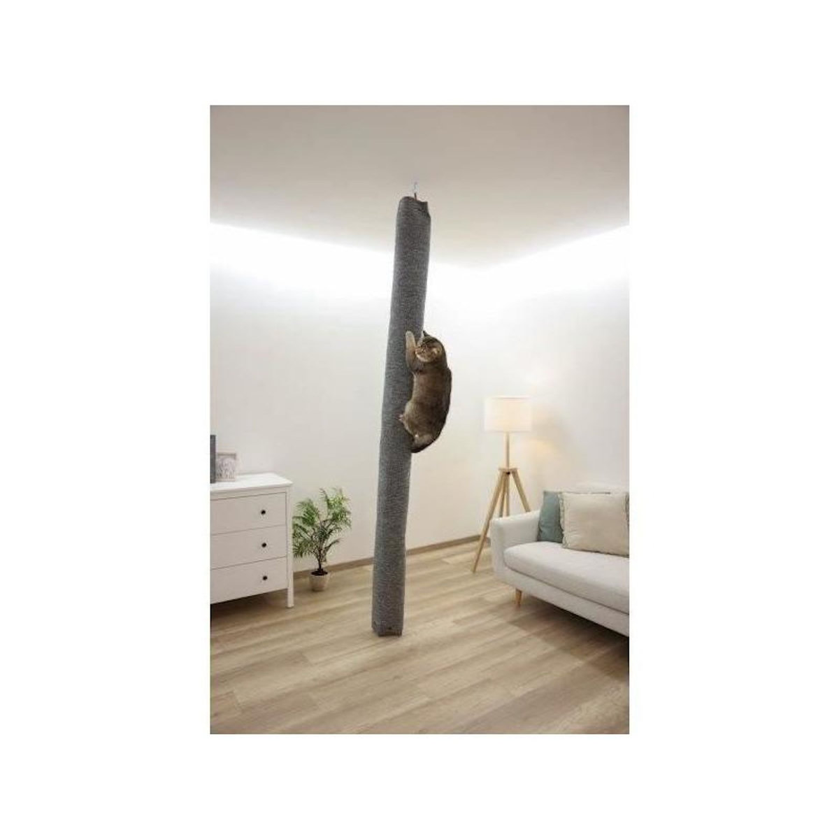 KERBL Sac a grimper pour chats - KERBL - CARPET - 16 x 16 x 240 cm - Fixation plafond - Polyester