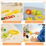HOMCOM Etabli et outils pour enfant - jeu d'imitation bricolage - nombreux accessoires 31 pièces & outils variés - MDF gris bois pin