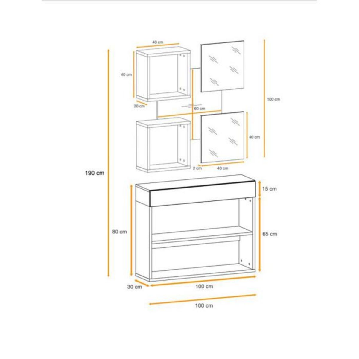 Paris Prix Ensemble Dressing Design  Easy IV  190cm Naturel