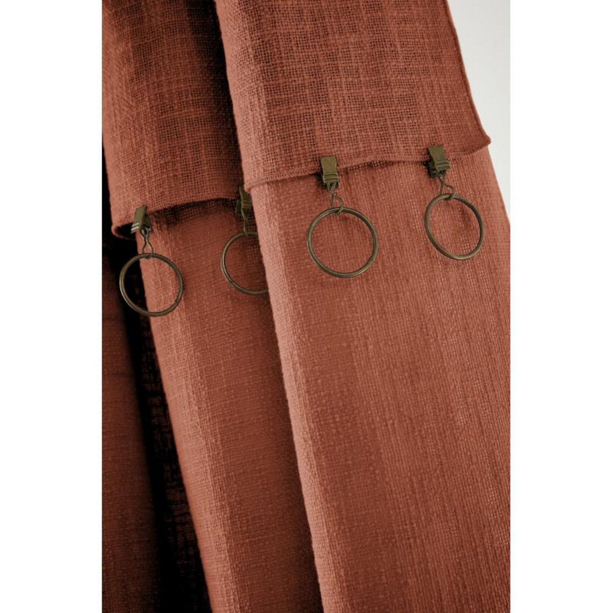 L EFFET PAPILLON Rideau ajustable + 8 anneaux pince  Sixtine  140 x 270 cm -  - 1 Panneau ajustable 140 x 270 cm